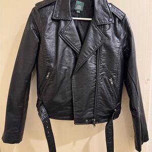 Wild Fable Black Faux Leather Jacket